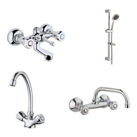 Arçe Klasik Çevirmeli Banyo + Kuğu Evye + Lavabo Bataryası + Sürgülü Duş Takımı Banyo Bakım Aksesuarları Fiyatı