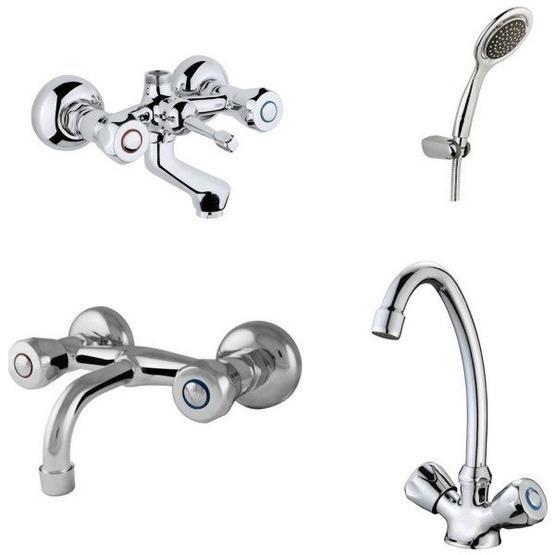 Arçe Klasik Çevirmeli Banyo + Kuğu Evye + Sabit Lavabo Bataryası + Duş Takım Banyo Bakım Aksesuarları Fiyatı