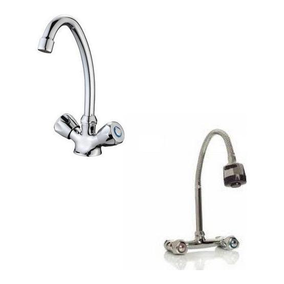Arçe Klasik Çevirmeli Banyo + Kuğu Evye Ve Spiralli Lavabo Bataryası