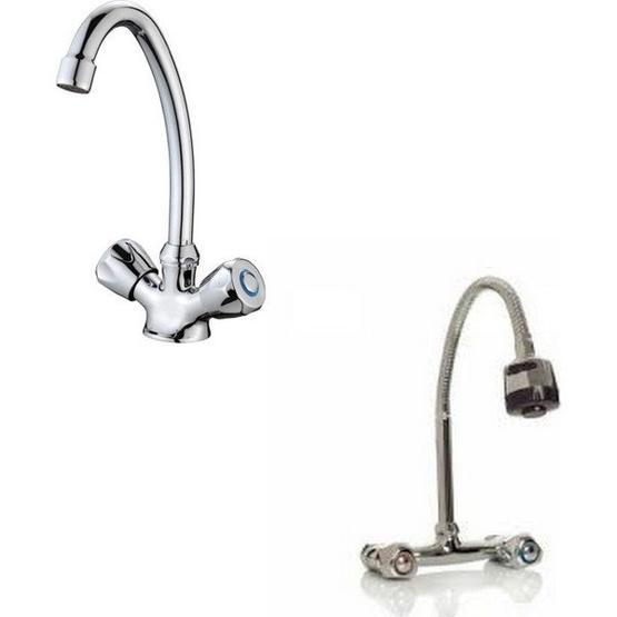 Arçe Klasik Çevirmeli Banyo + Kuğu Evye Ve Spiralli Lavabo Bataryası