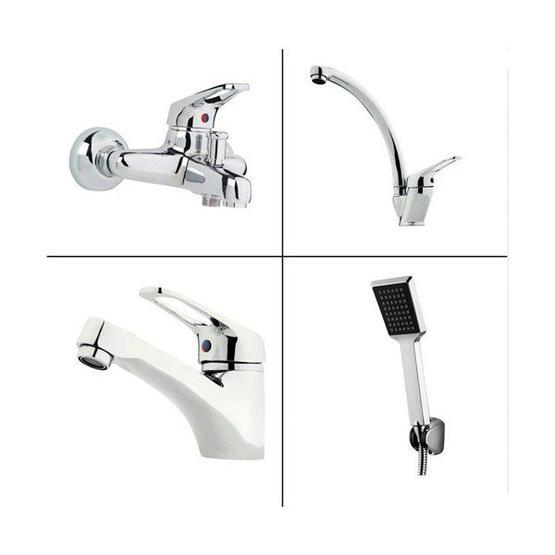 Arçe Klasik Çevirmeli Banyo + Kuğu Evye Ve Spiralli Lavabo Bataryası
