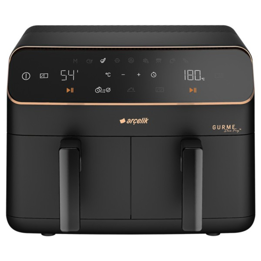 Arçelik Airfryer Xxxl 8.5 Lt 2400 W 9 Programlı Dijital Ekran Yağsız Sıcak Hava Fritözü Çıkarılabilir Hazne, Rosegold - Siyah Fritözler Fiyatı