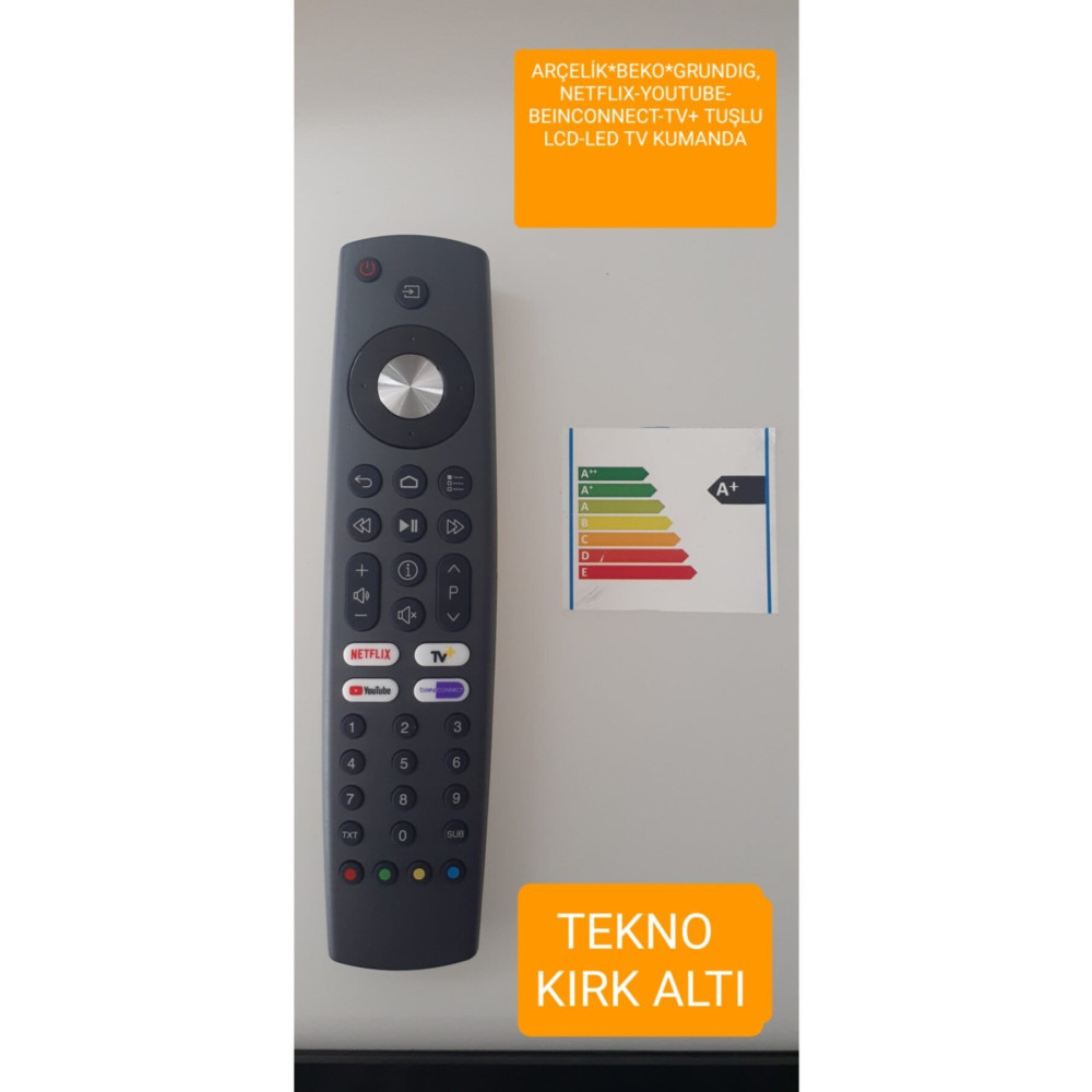 Arçelik *beko*grundıg Ts9187r Rc4353902/01 Netflıx-youtube-beınconnect-tv+ Tuşlu Lcd-led Tv Kumanda TV Aksesuarları Fiyatı