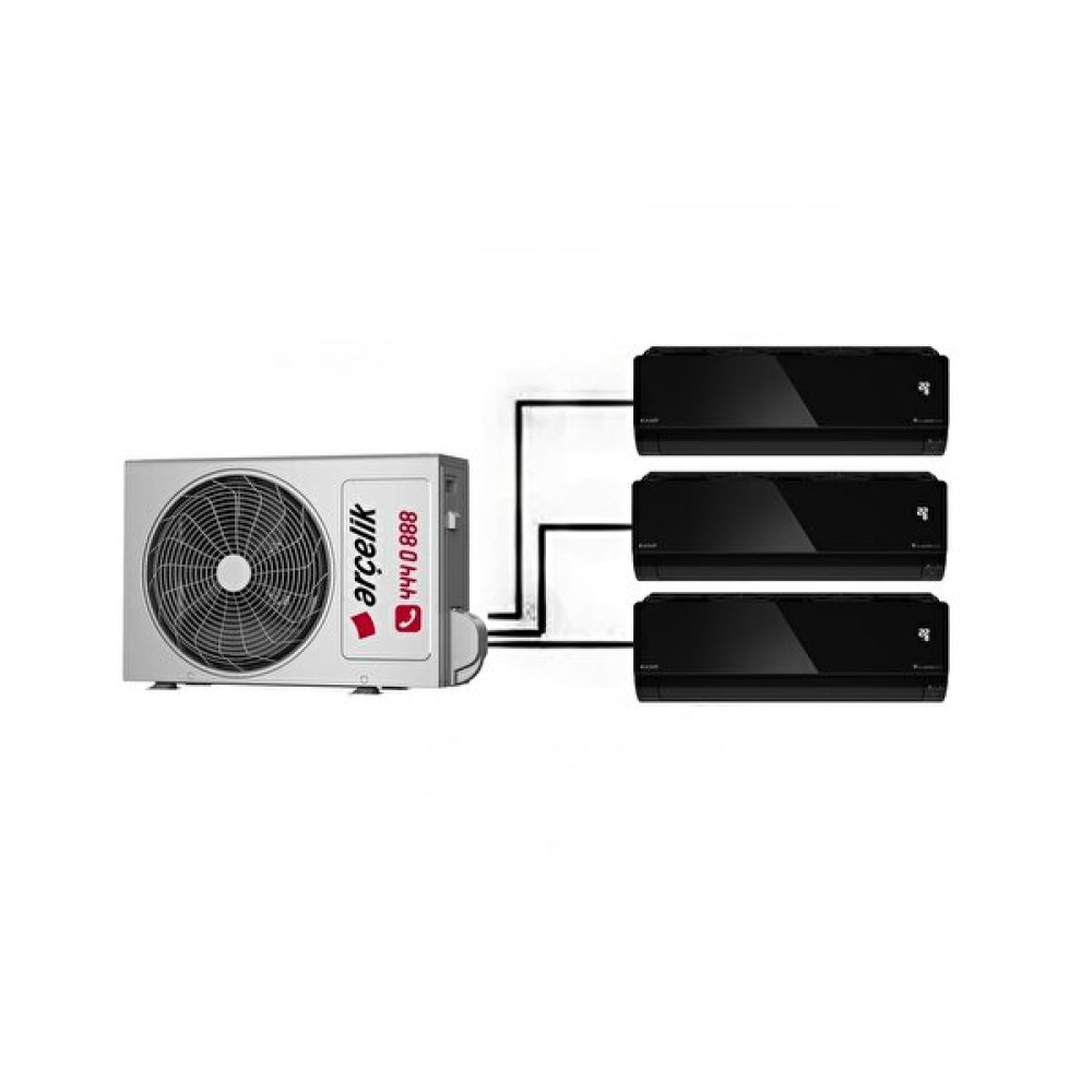 Arçelik Mirror Multi 3+1 18000 BTU 9+9+12 Duvar Tipi Inverter Klima Klimalar Fiyatı