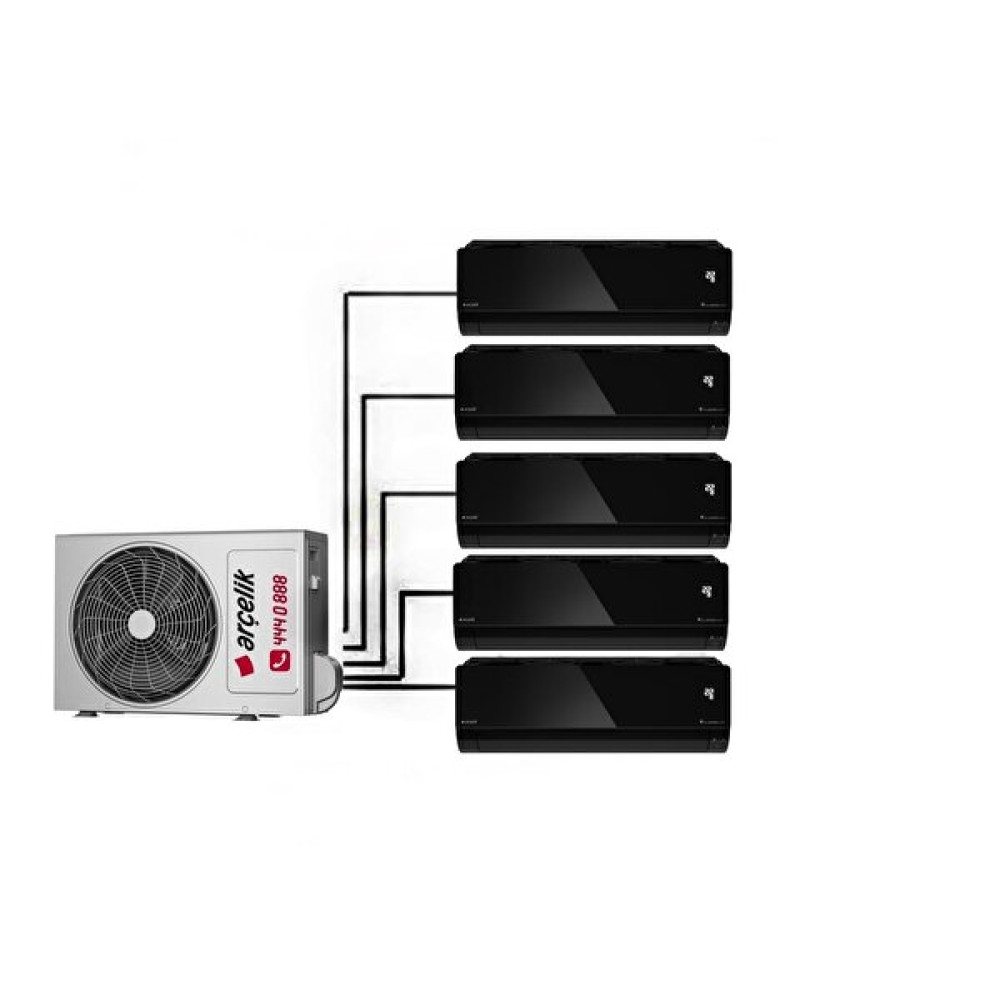Arçelik Mirror Multi 5+1 30000 BTU 9+9+9+9+9 Duvar Tipi Inverter Klima Klimalar Fiyatı