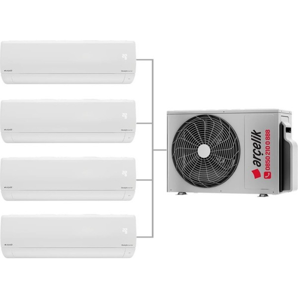 Arçelik Multi Sistem Duvar Tipi 4+1 Inverter 9+9+9+18 30000BTU Klima ZM30105-99918 Klimalar Fiyatı