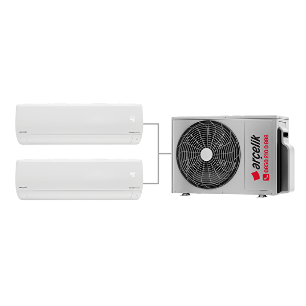Arçelik Zm24104-1224 Multi Sistem 2+1 12+24 24000 BTU Duvar Tipi Inverter Klima Klimalar Fiyatı
