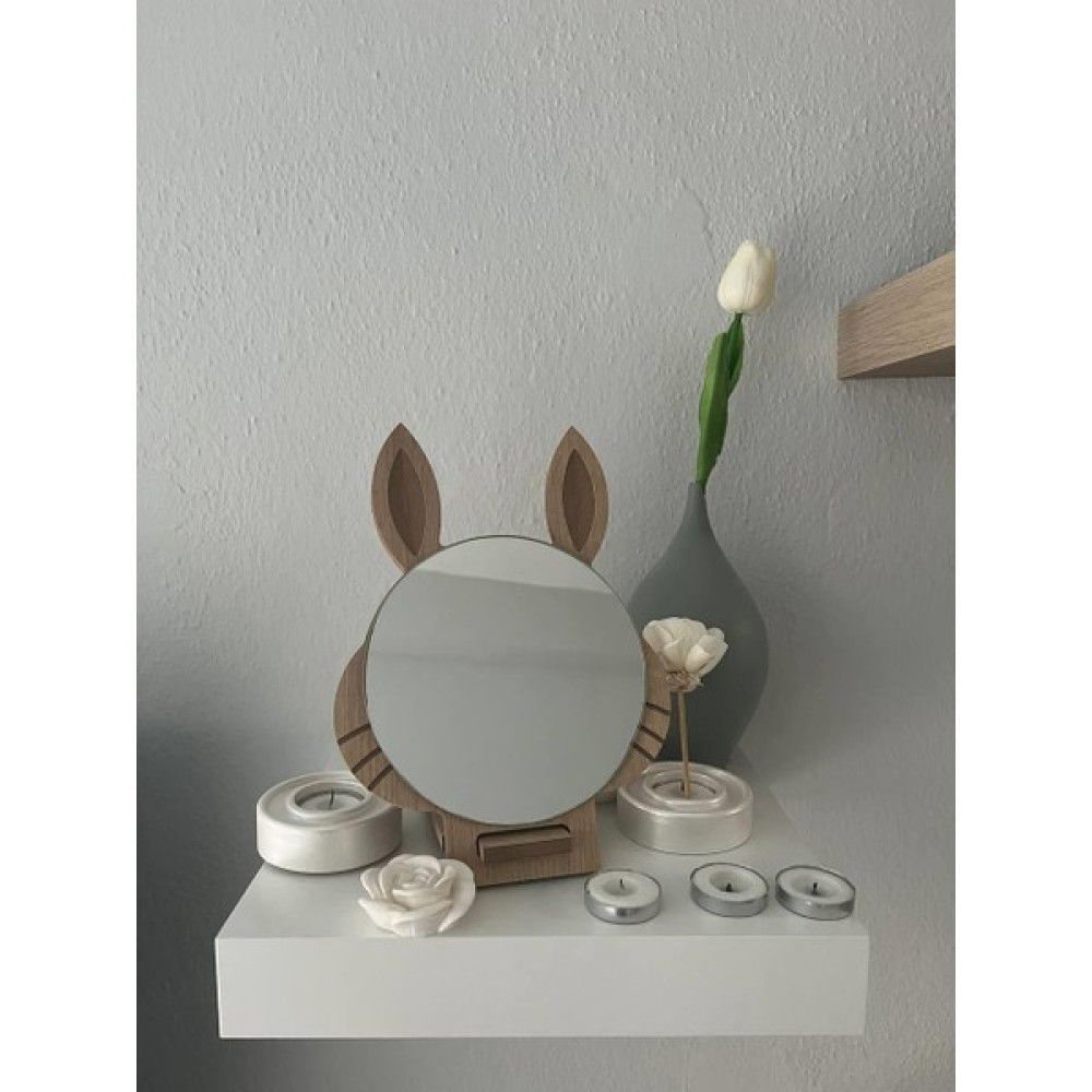 Archer Masaüstü Kahverengi Renk Hediyelik Dekoratif Makyaj Aynasi,tavşan Kulaklı,sevimli Ayna, Çocuk ve Genç Ayna, Dekoratif Ayna,mini Ayna Ayna Fiyatı