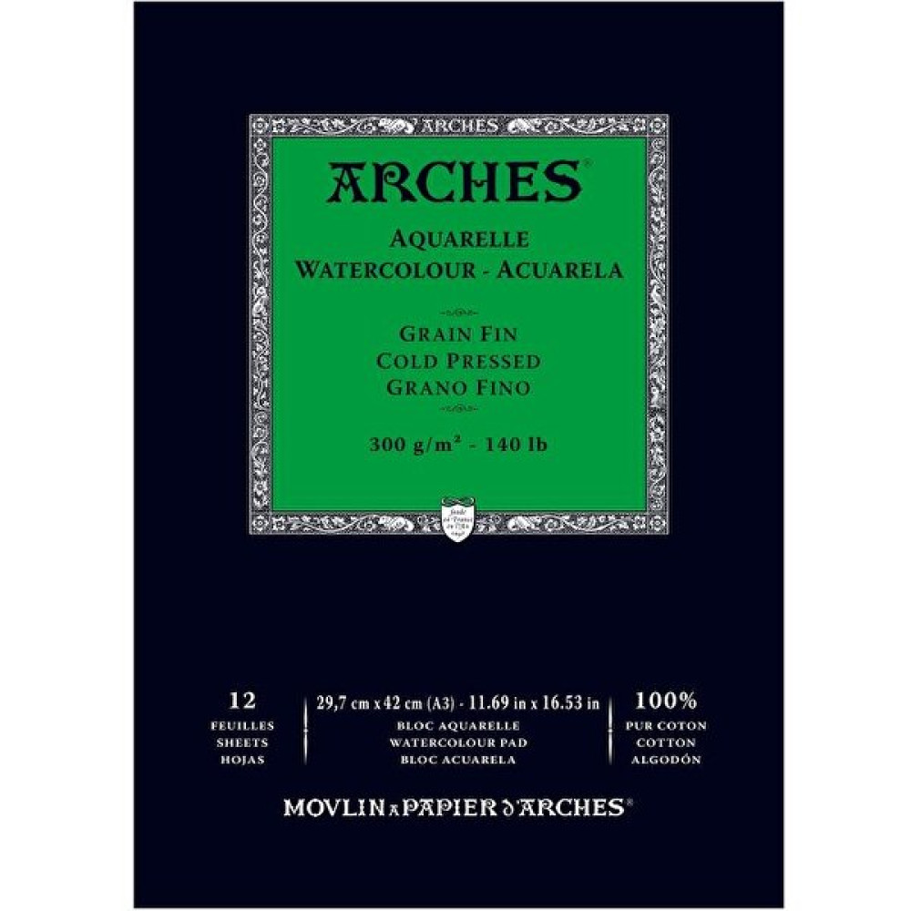 Arches Suluboya Blok Defter Orta Doku 300 gr A3 12 Yaprak Yardımcı Malzeme Fiyatı