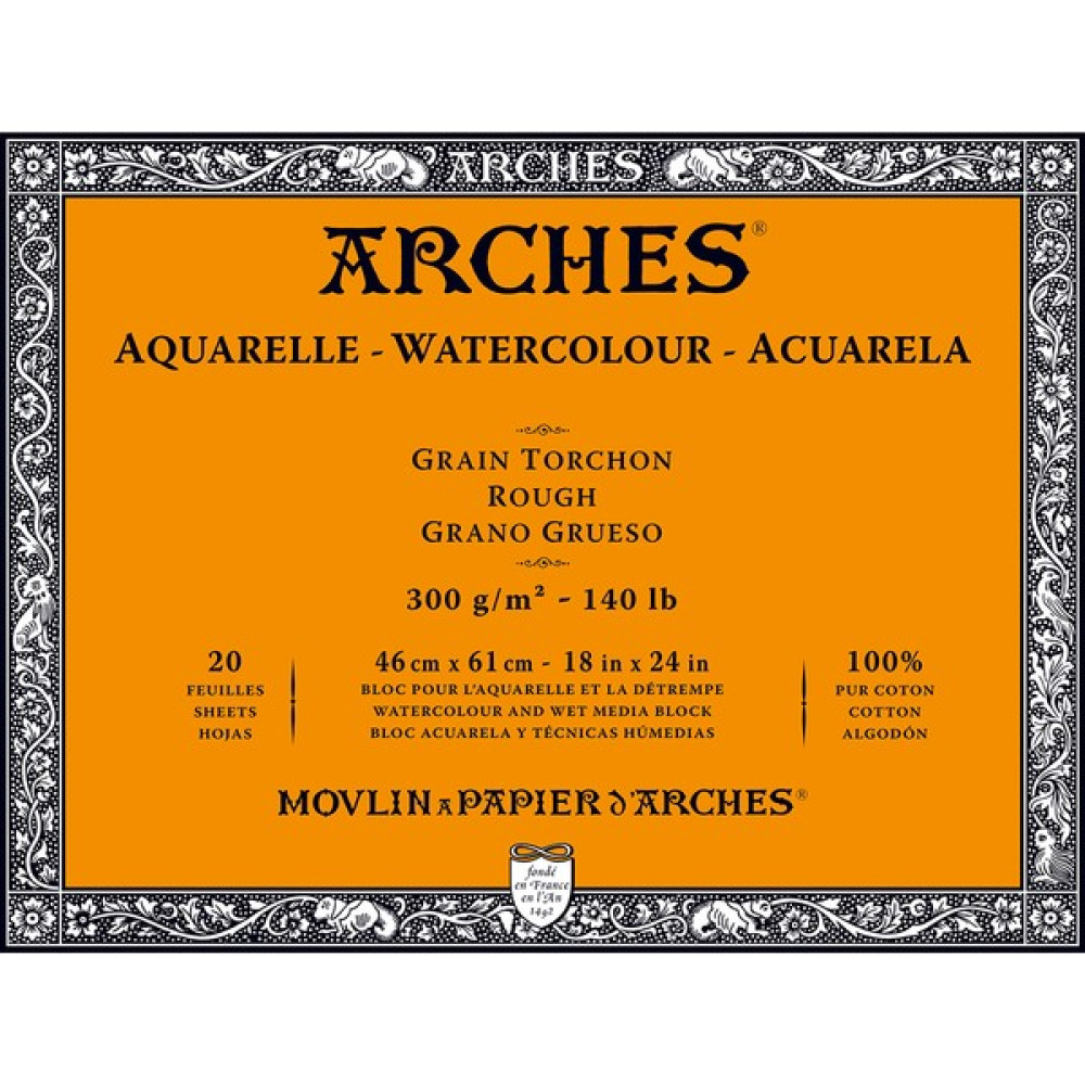 Arches Suluboya Defteri Blok Rough - Kalın Doku 300 gr 46 x 61 cm 20 Yaprak Oto Boyaları Fiyatı