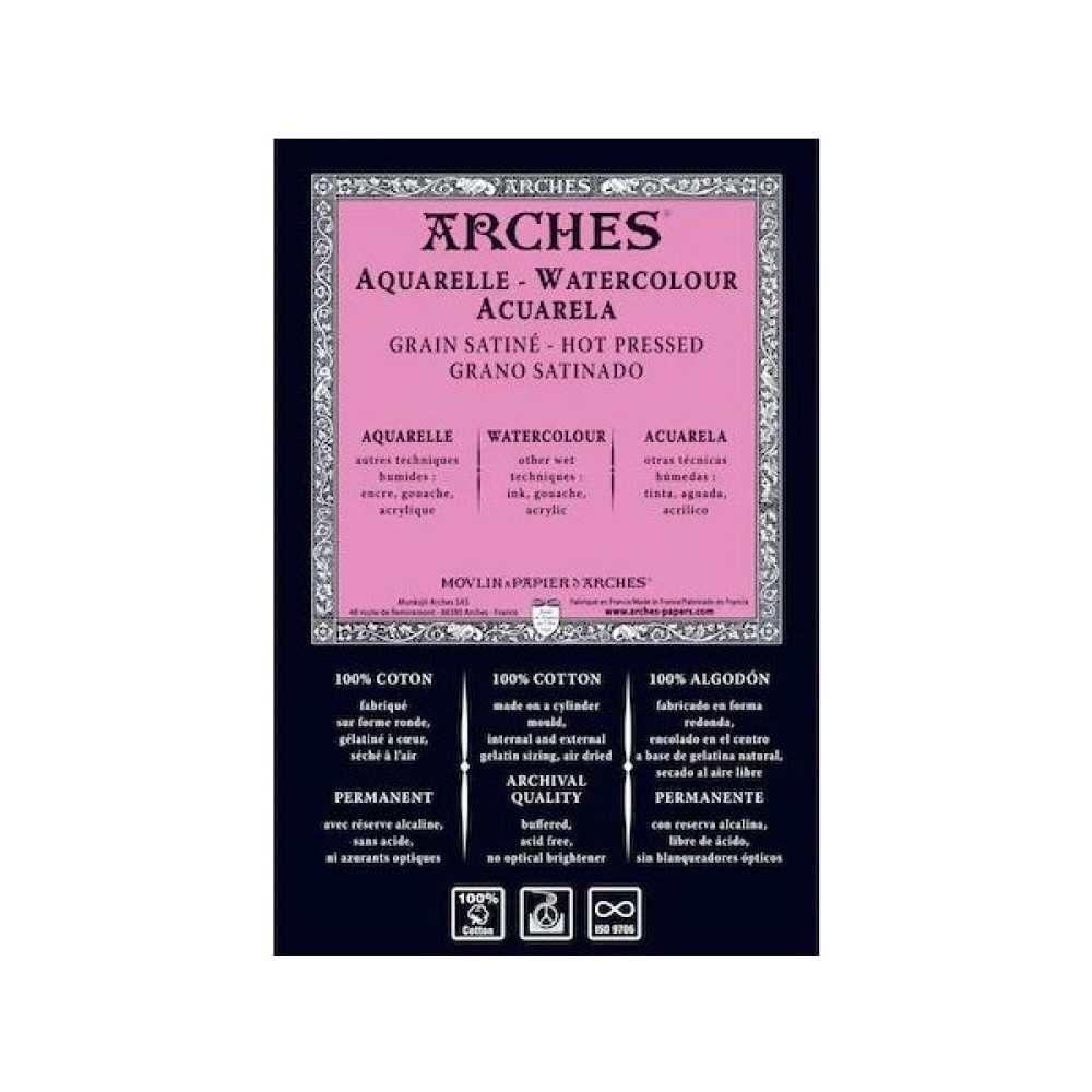 Arches Suluboya Defteri Blok Sıcak Baskı - Düz Doku 300 gr 12 Yaprak 29 x 42 cm Oto Boyaları Fiyatı