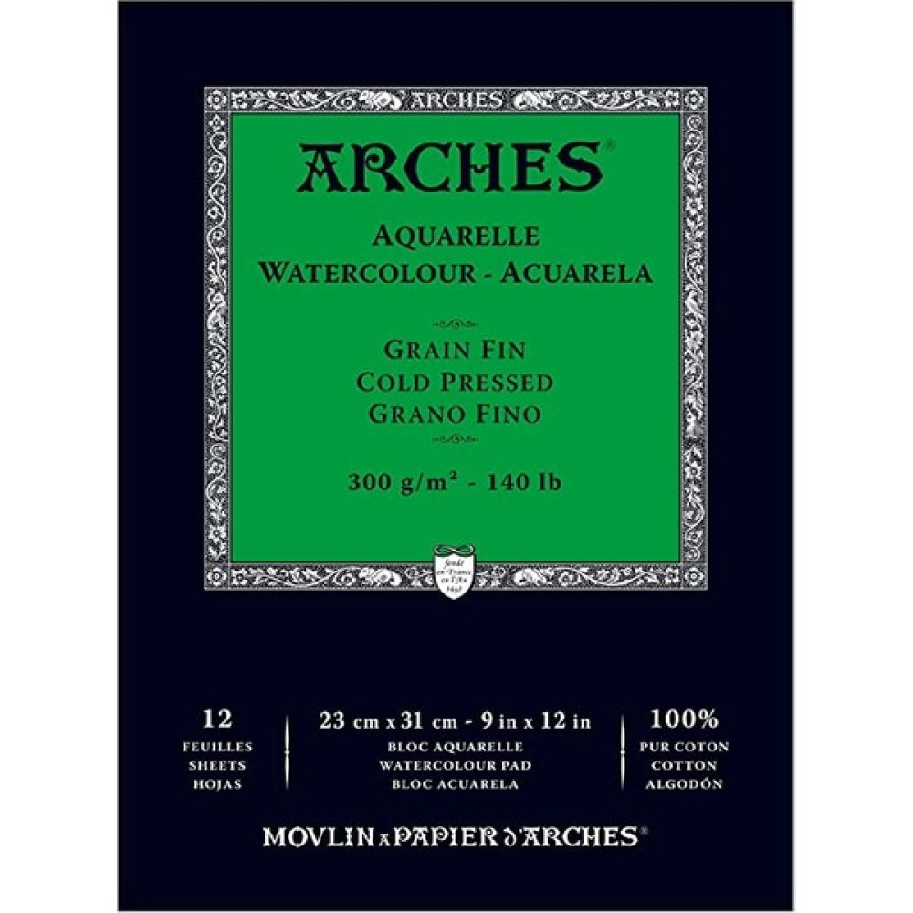Arches Suluboya Defteri Blok Soğuk Baskı - Orta Doku 300 gr 12 Yaprak 23 x 31 cm Defter & Kağıt Ürünleri Fiyatı