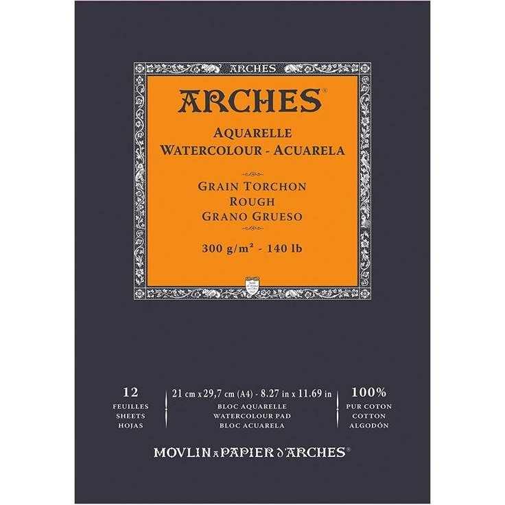 Arches Suluboya Defteri Rough Natural White 300 gr A4 12 Sayfa - Beyaz - Standart Defter & Kağıt Ürünleri Fiyatı