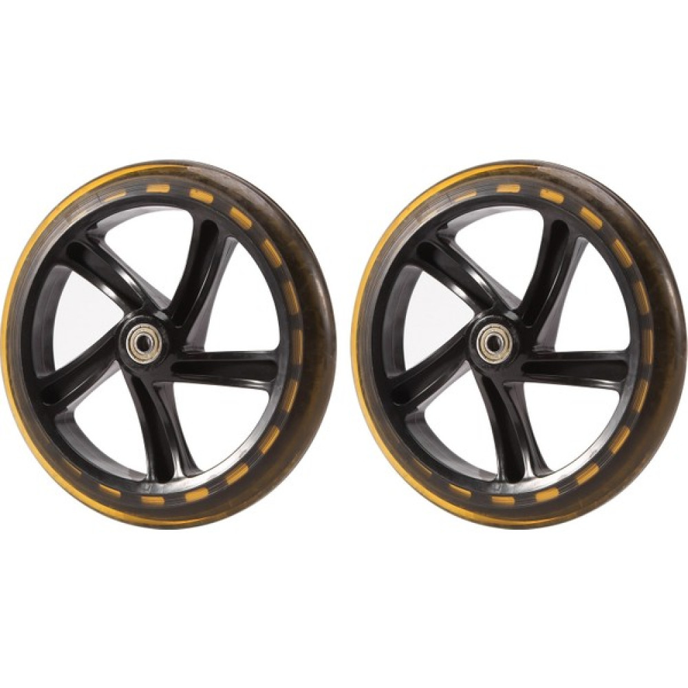 Archive 2 Adet Scooter Tekerleği 200 mm Pu Malzeme Tekerlek Kalınlığı 30 mm Abec-7 Rulmanlı Scooter Aksesuarları, Şeffaf Siyah (Yurt Dışından) Paten Kaykay Scooter Fiyatı