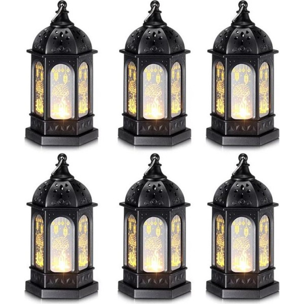 Archive 6pcs Mini Ramazan Mum Mübarek Fener LED Eid Mubarak Fener Ay Yıldız Işıkları Centerpiece Dekor (Yurt Dışından) - Siyah Hediyelik Eşya Fiyatı