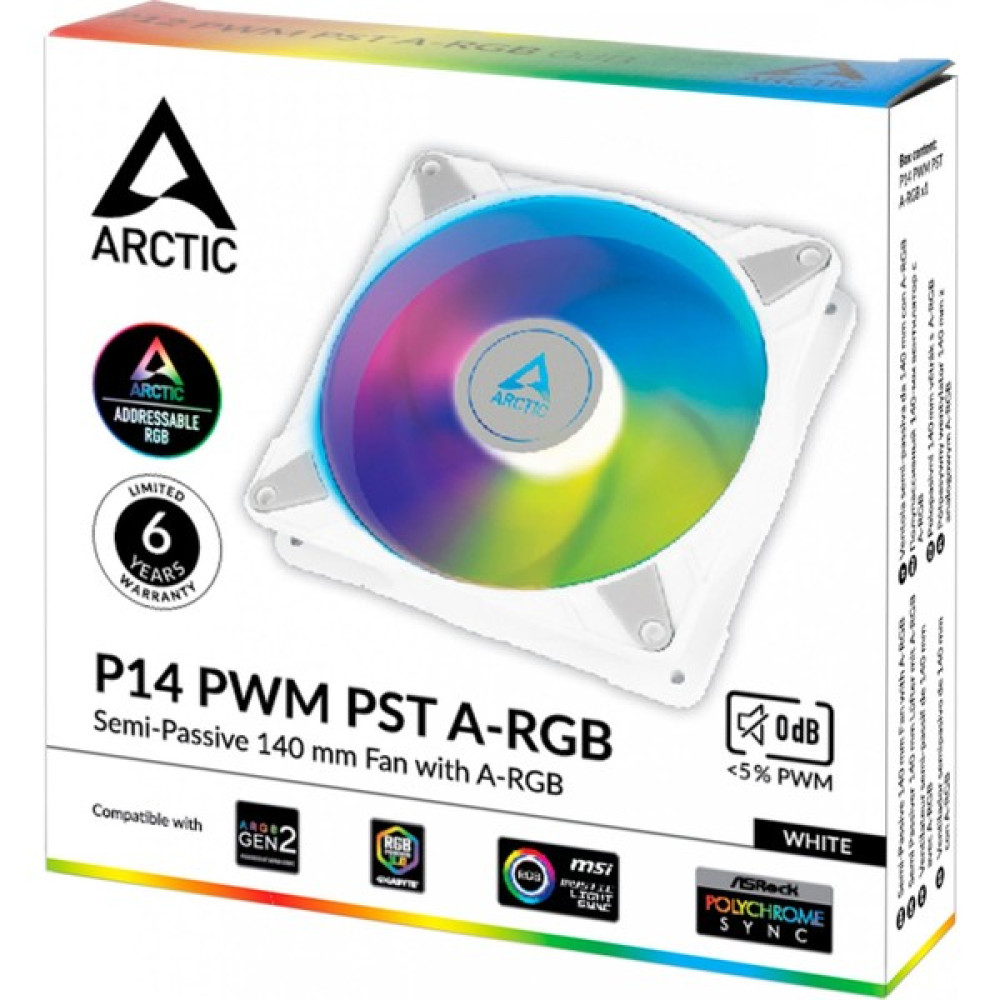 Arctic P14 Pwm Pst Argb 14CM 1900 Rpm Kasa Fanı - Beyaz (ACFAN00276A) Soğutucular Fiyatı