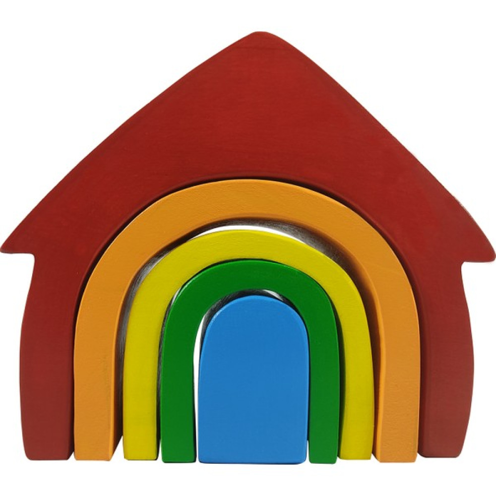 Arda Ahşap Ahşap Waldorf Evi Canlı Renkler Eğitici Bloklar Bebek Oyuncakları Fiyatı