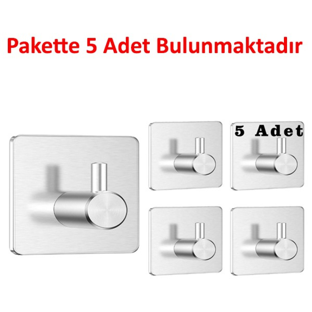 Ardini Kendinden Yapışkanlı Askılık Havlu Duvar Portmanto Anahtarlık Raf Kanca Elbise Şapka Kepçe Maşa Kaşık Askısı Paslanmaz Çelik Pakette 5 Adet Banyo Askılık Fiyatı