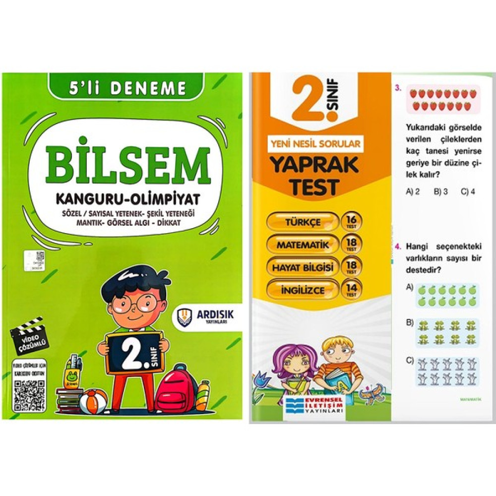 Ardışık Yayınları 2. Sınıf BİLSEM Deneme Sınavı - Evrensel İletişim Yayınları 2. Sınıf Yaprak Test Tüm Dersler Fiyatı