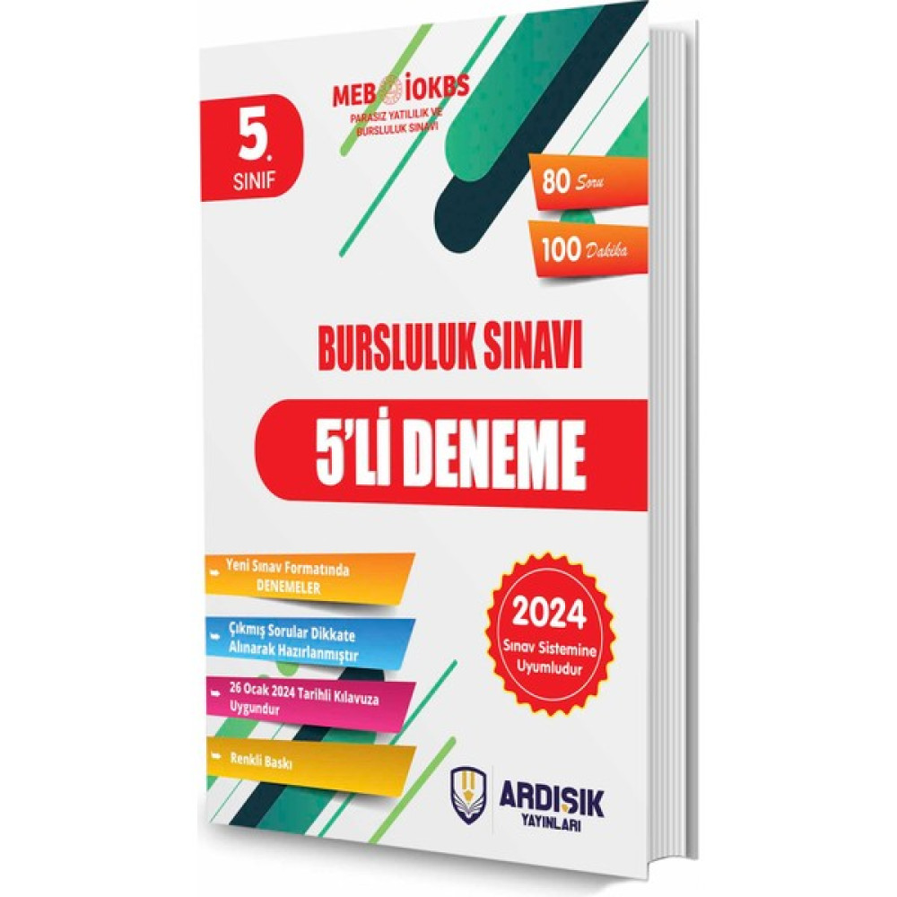 Ardışık Yayınları 5. Sınıf 2024 Bursluluk Deneme Sınavı Tüm Dersler Fiyatı
