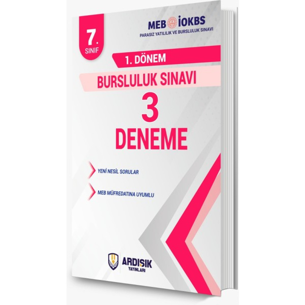 Ardışık Yayınları 7. Sınıf 1. Dönem Bursluluk Deneme Sınavı Tüm Dersler Fiyatı