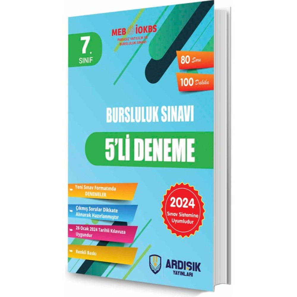 Ardışık Yayınları 7. Sınıf 2024 Bursluluk Deneme Sınavı Tüm Dersler Fiyatı