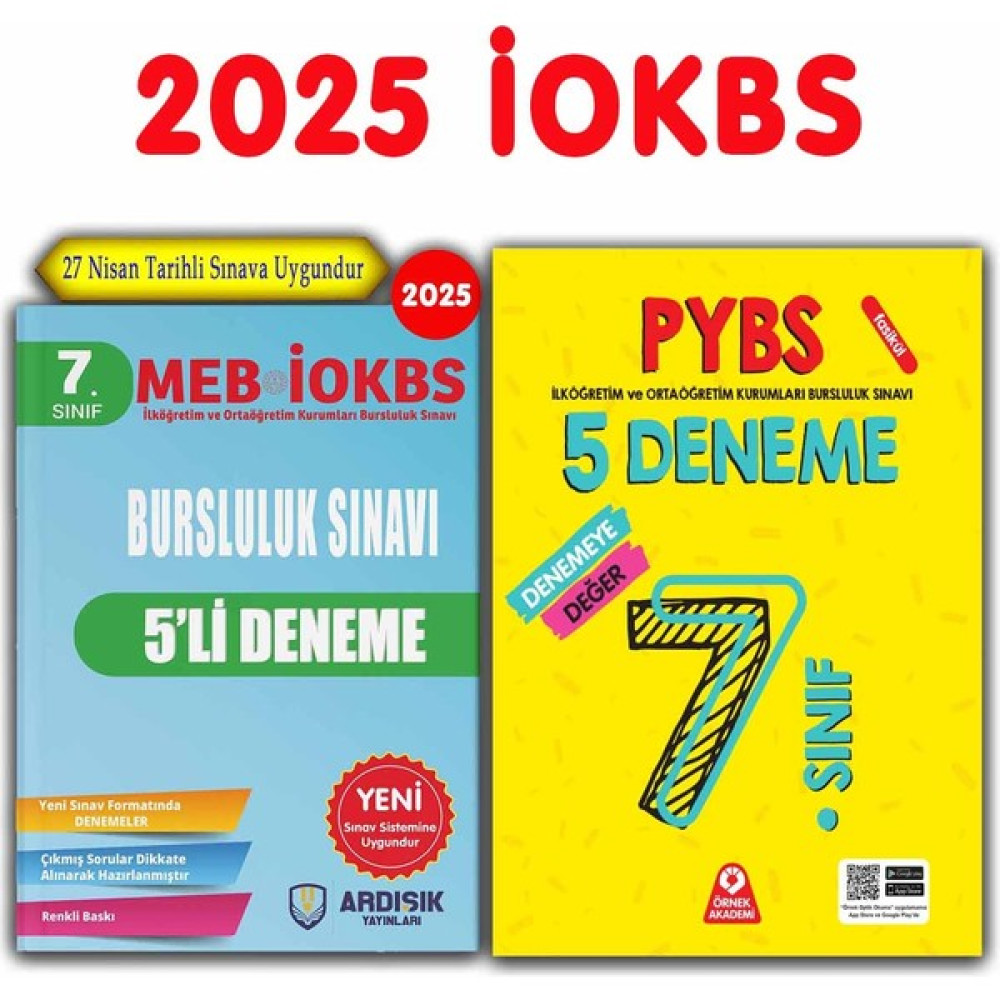 Ardışık Yayınları 7. Sınıf 2024 Bursluluk Sınavı 5'li Deneme - Örnek Akademi Tamamı Çözümlü PYBS 5 Deneme Tüm Dersler Fiyatı
