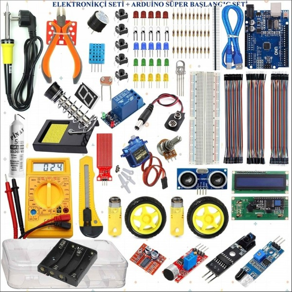Arduino Elektronikçi Lehimleme Seti + Arduino Süper Başlangıç Seti Oyun & Hobi Fiyatı