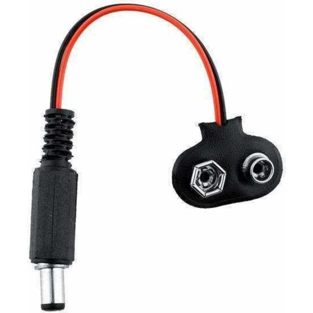 Arduino Uyumlu Jaklı 9V Pil Bağlantı Kablosu 9 Volt Pil Başlığı Jack Battery Connector - 1 Adet - Şeffaf Oto Boyaları Fiyatı