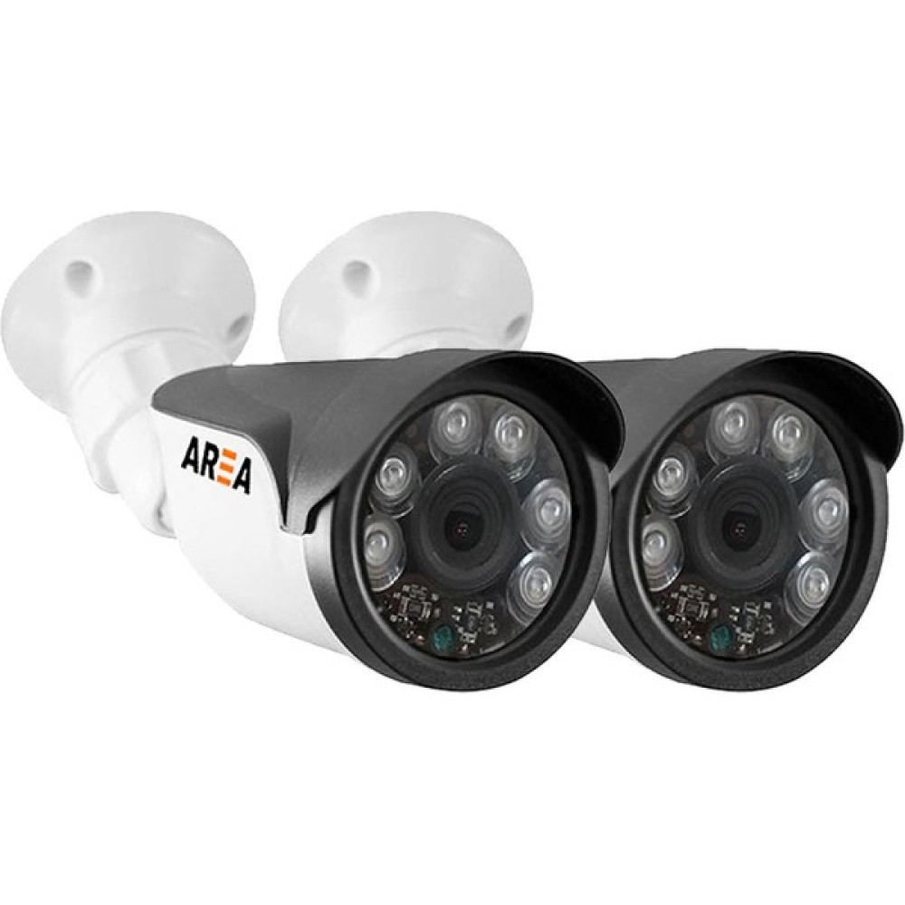 Area 2 Adet 1000 Tvl 6 Atom LED Analog Güvenlik Kamerası - Beyaz Güvenlik Kameraları Fiyatı