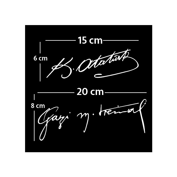 Areksan Atatürk İkili İmza Sticker 20 cm SSD / Solid State Drive Fiyatı