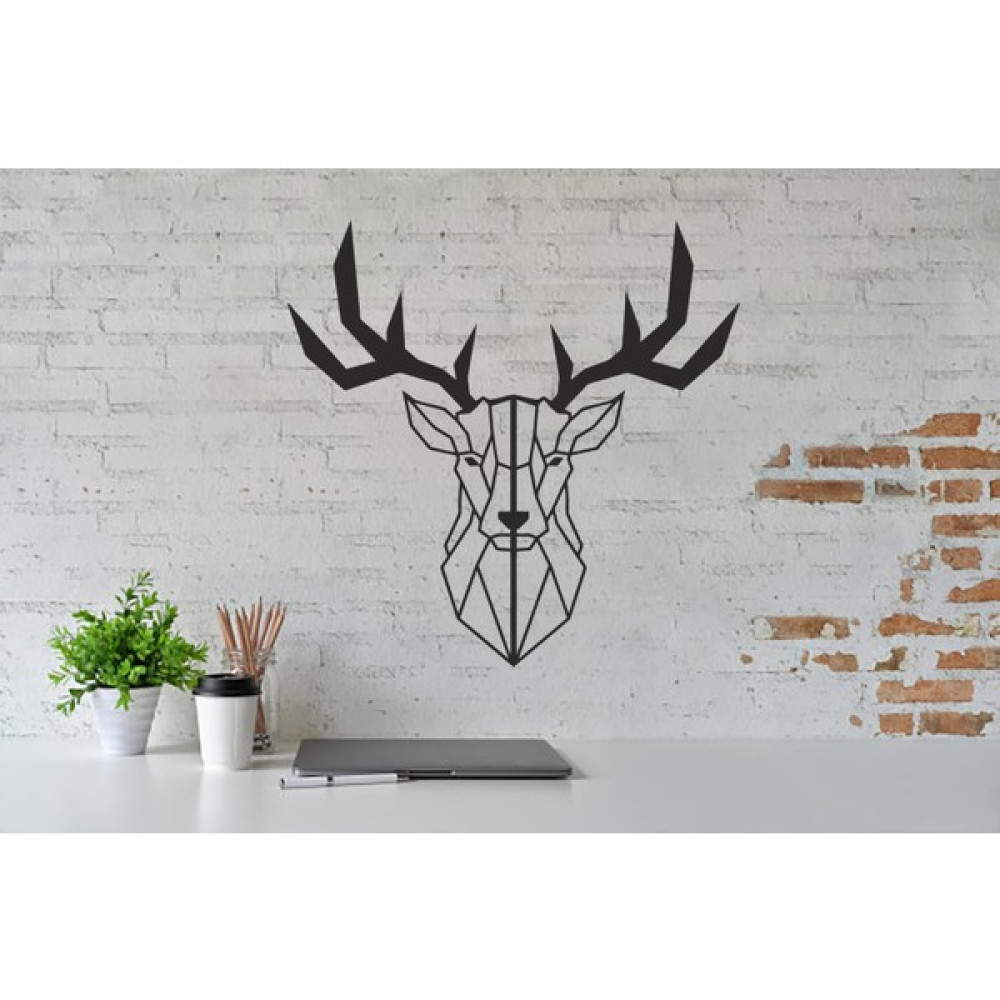 Areksan Çizgisel Geyik Duvar Sticker 50 cm Duvar Stickerı Fiyatı