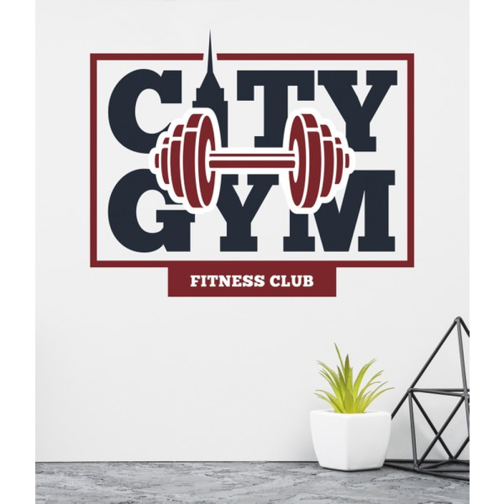 Areksan Reklam City Gym Duvar Sticker - 80 cm - Renkli Duvar Stickerı Fiyatı