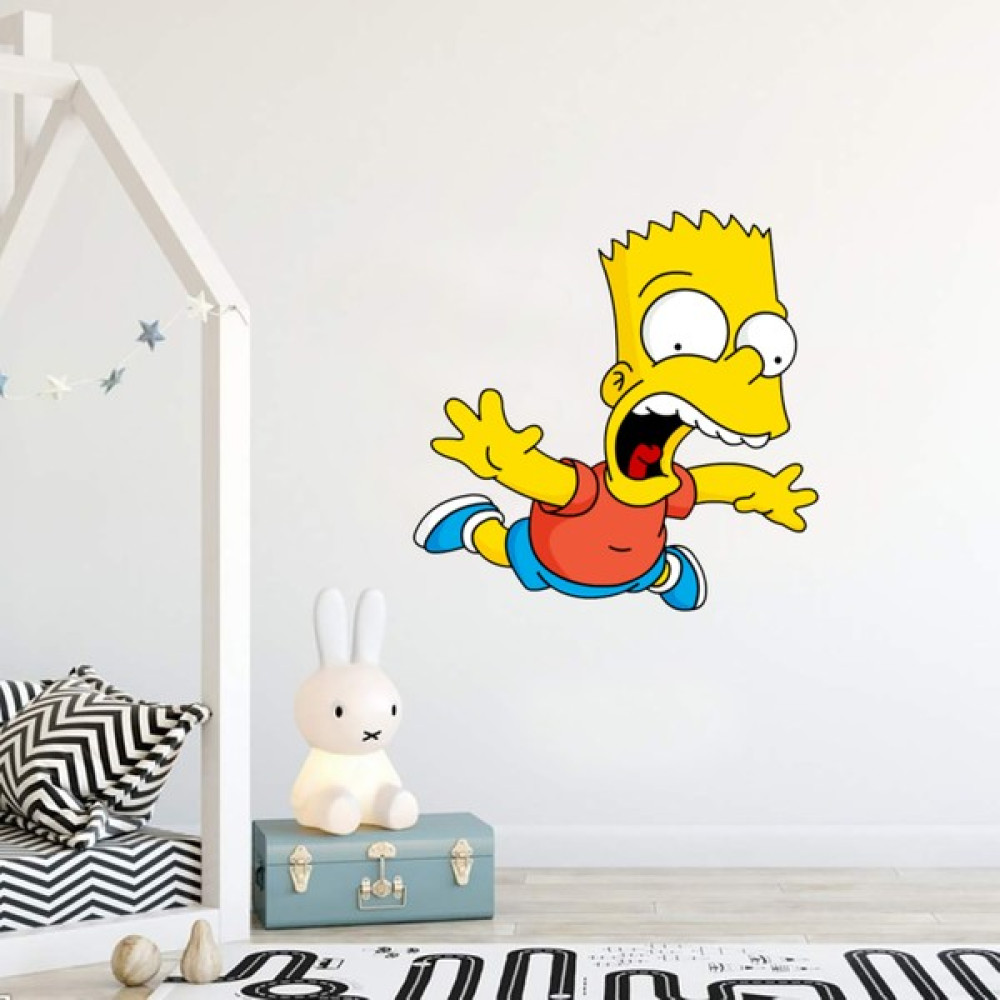 Areksan Reklam Düşen Bart Simpson Çocuk Odası Duvar Sticker - 55 cm - Renkli Duvar Stickerı Fiyatı
