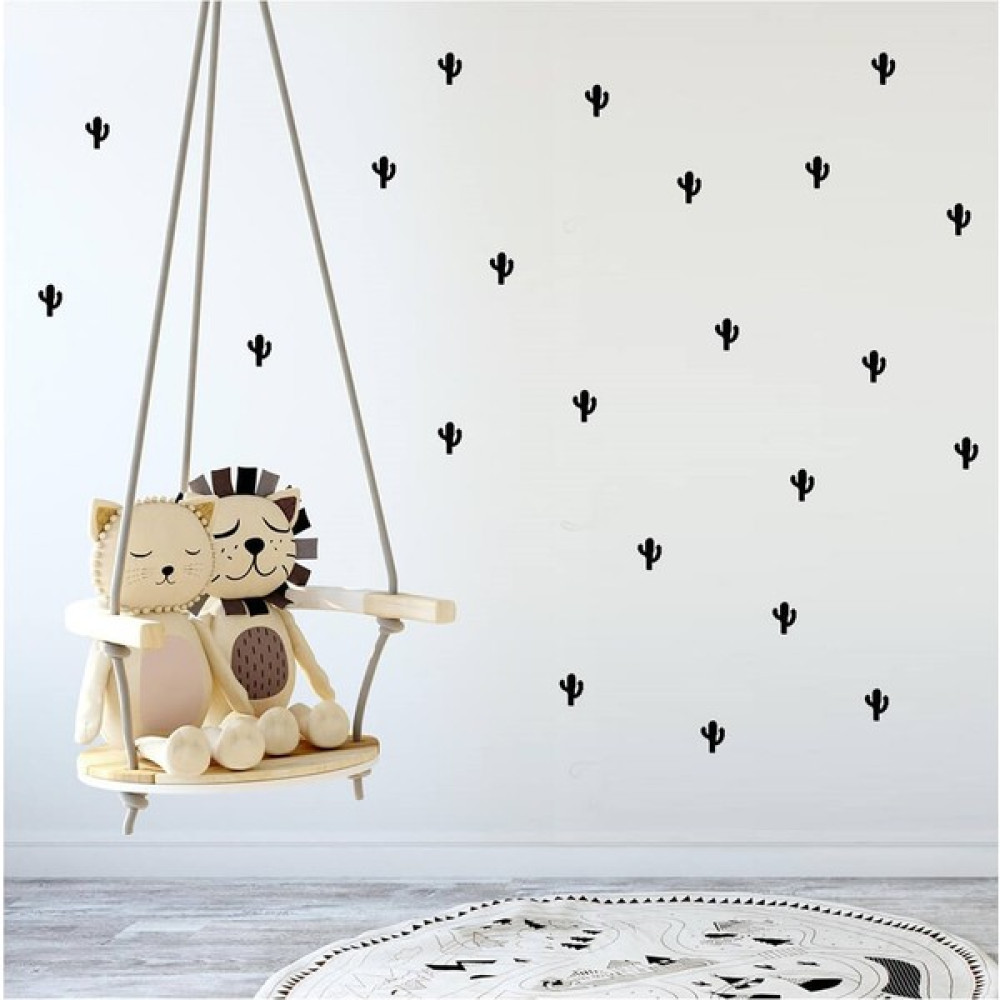 Areksan Reklam Kaktüsler Çocuk Odası Duvar Sticker - 5 cm - Siyah Sticker Fiyatı