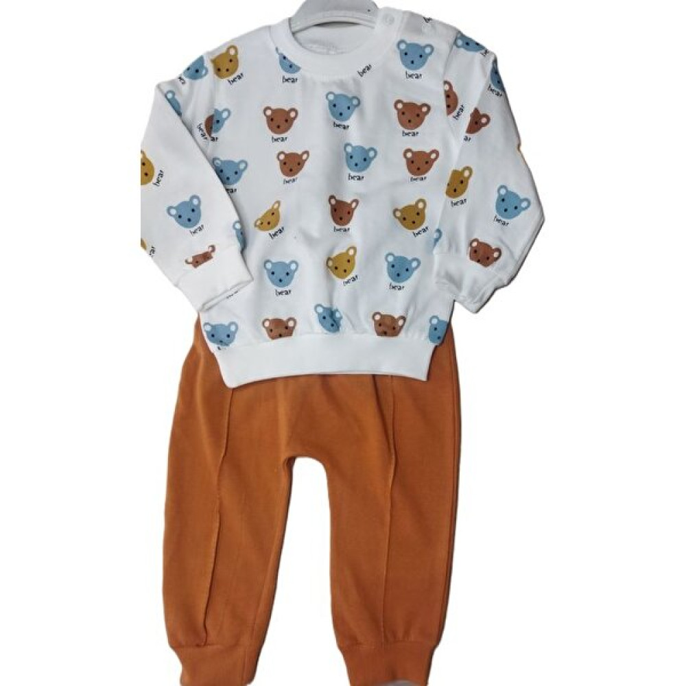 Arel Giyim Butik Unısex Ayıcık (Bear) Desenli Bebek Alt Üst Takım Bebek Giysi Takım Fiyatı
