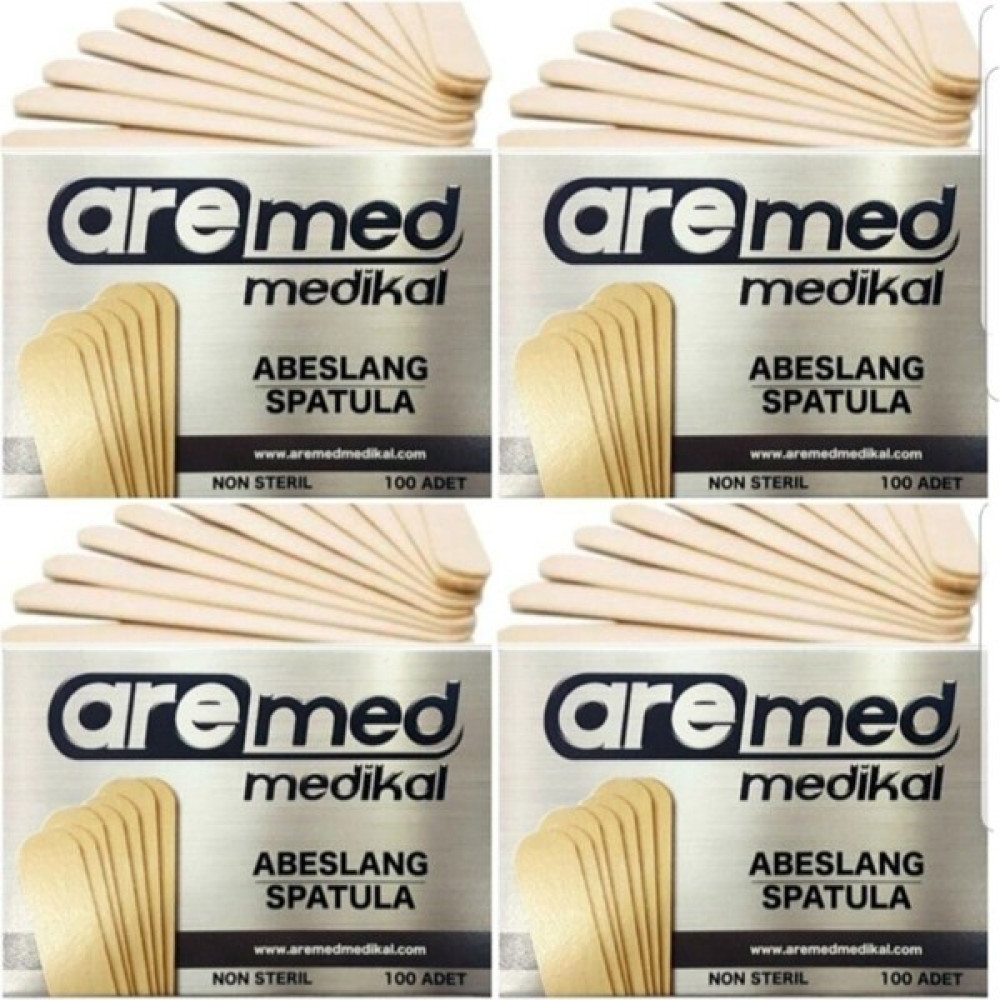 Aremed Beybi Abeslang Ahşap Dil Çubuğu - Ağda Spatulası 100'LÜ x 4 Paket Çx Diğer Fiyatı
