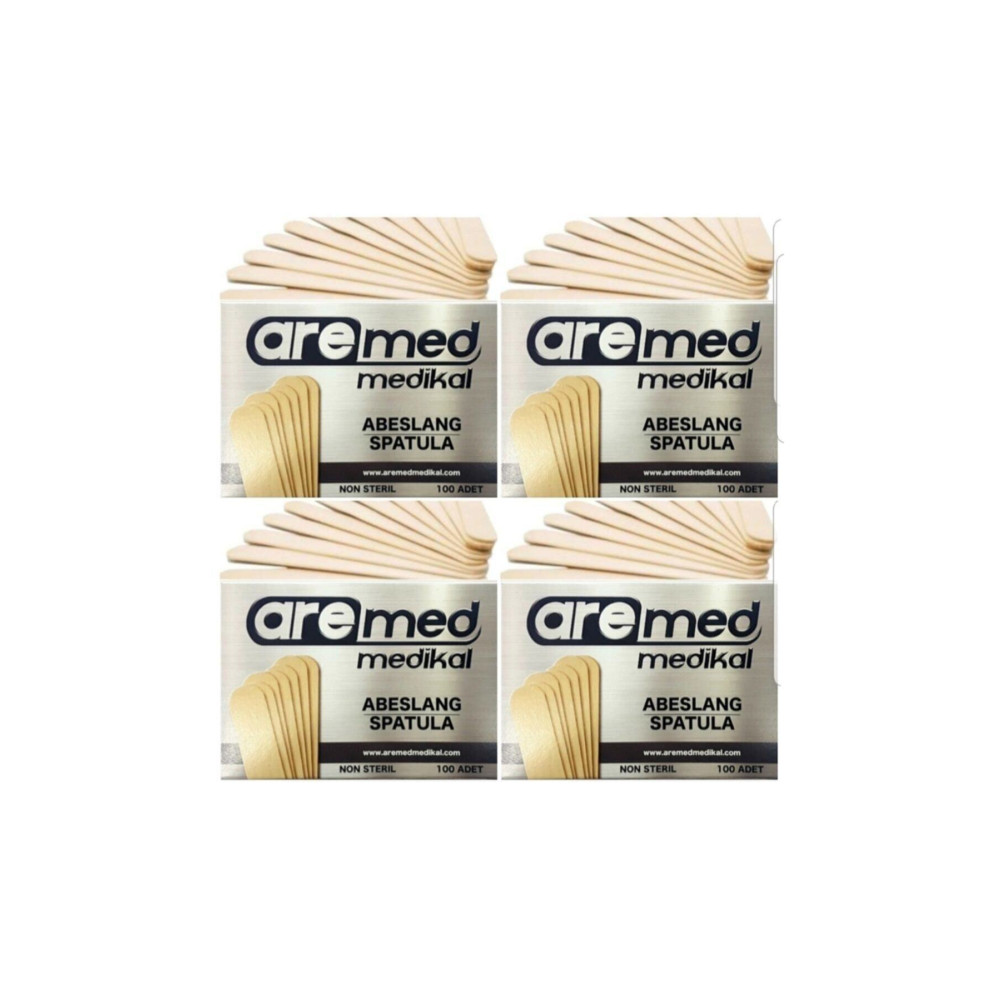 AREMED Beybi Abeslang Ahşap Dil Çubuğu - Ağda Spatulası 100lü X 4 Paket Çx Ağız ve Diş Sağlığı Fiyatı