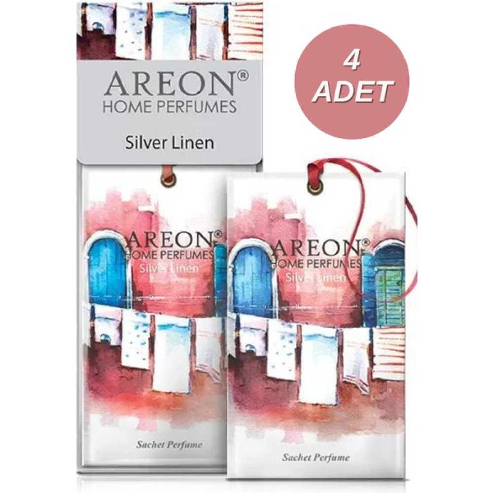 Areon Sachet Perfume Silver Linen Dolap ve Çekmece Kokusu 4'lü Oda Kokusu Fiyatı