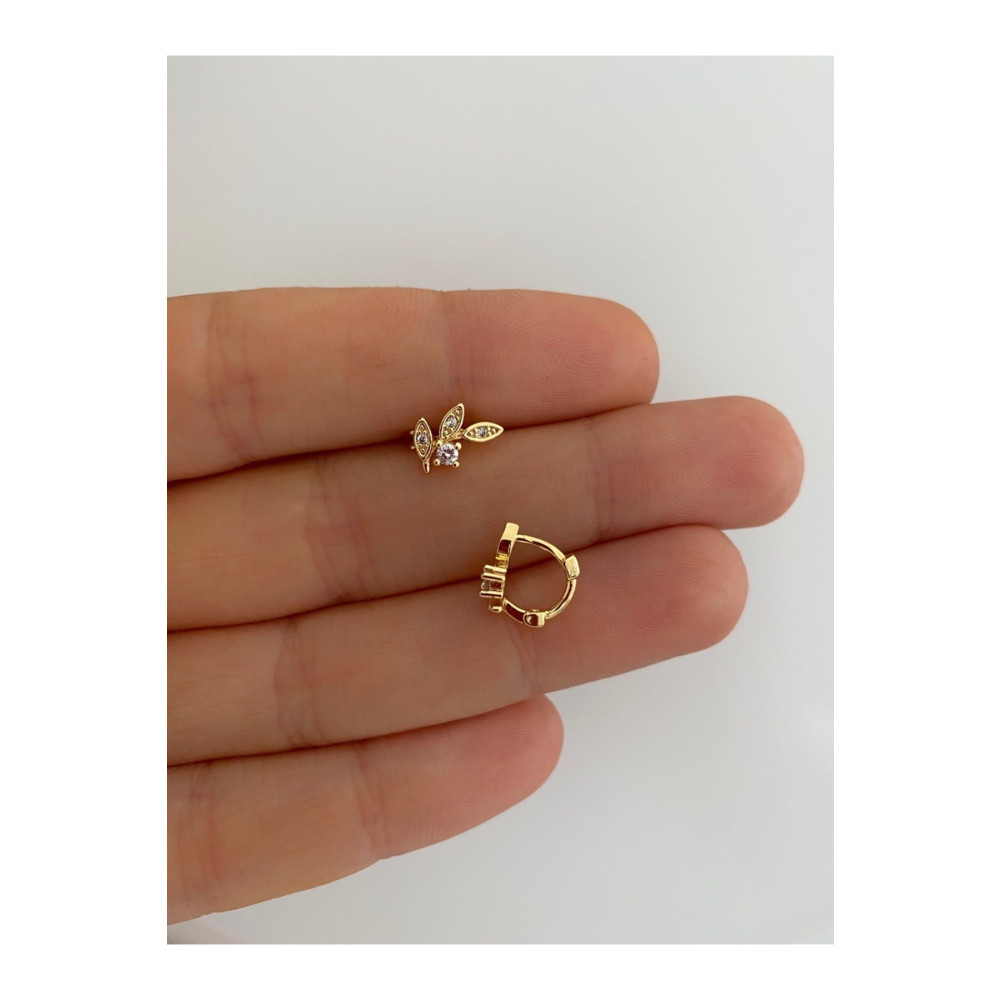 Arescollection Cerrahi Çelik Tragus Helix Lobe Uyumlu Halka Piercing Altın & Gümüş Piercing Fiyatı