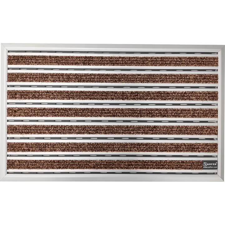 Arfen Halı Üst Yüzeyli Alüminyum Ince Seri Kahverengi Paspas 50 x 80 cm Araca Özel Paspaslar Fiyatı