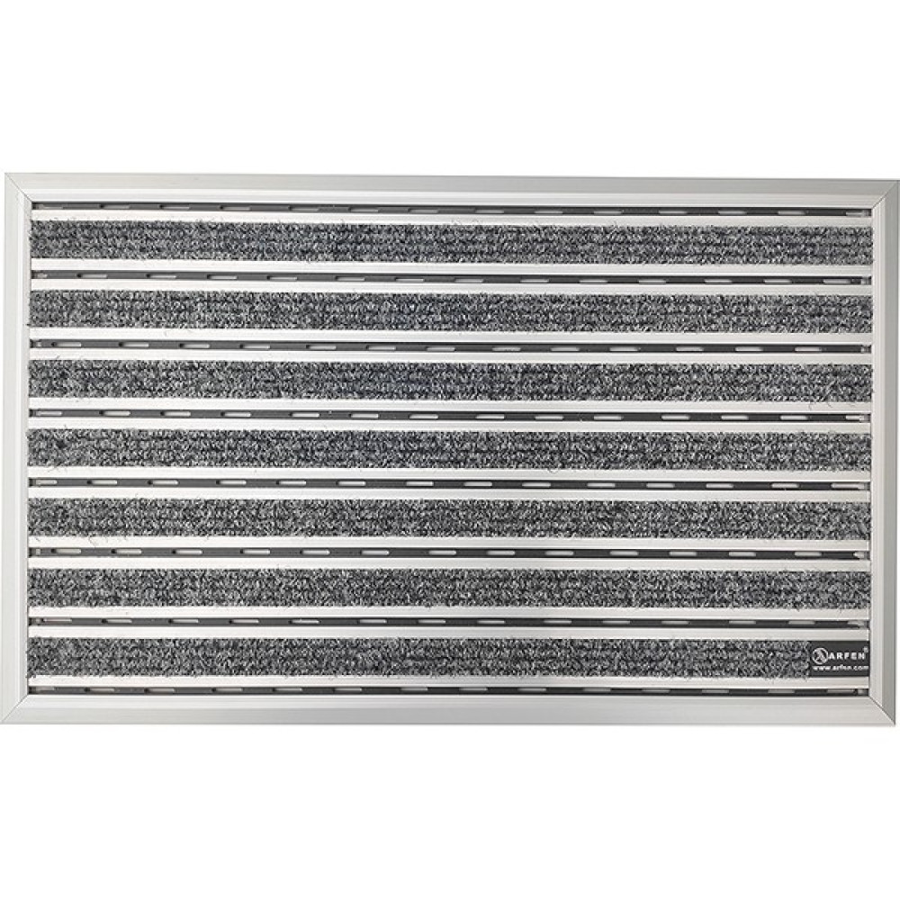 Arfen Halı Üst Yüzeyli Alüminyum Ince Seri Paspas 60 x 90 cm - Gri Paspas Fiyatı