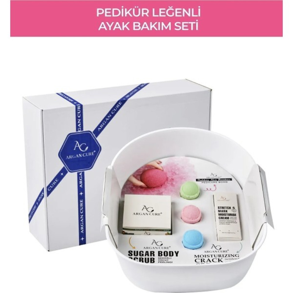 Argan Cure Yenileyen Ayak Bakım Seti - Pedikür Leğeni - Şekerli Peeling - Krem - Nem Topu - Beyaz Ayak Bakımı Fiyatı