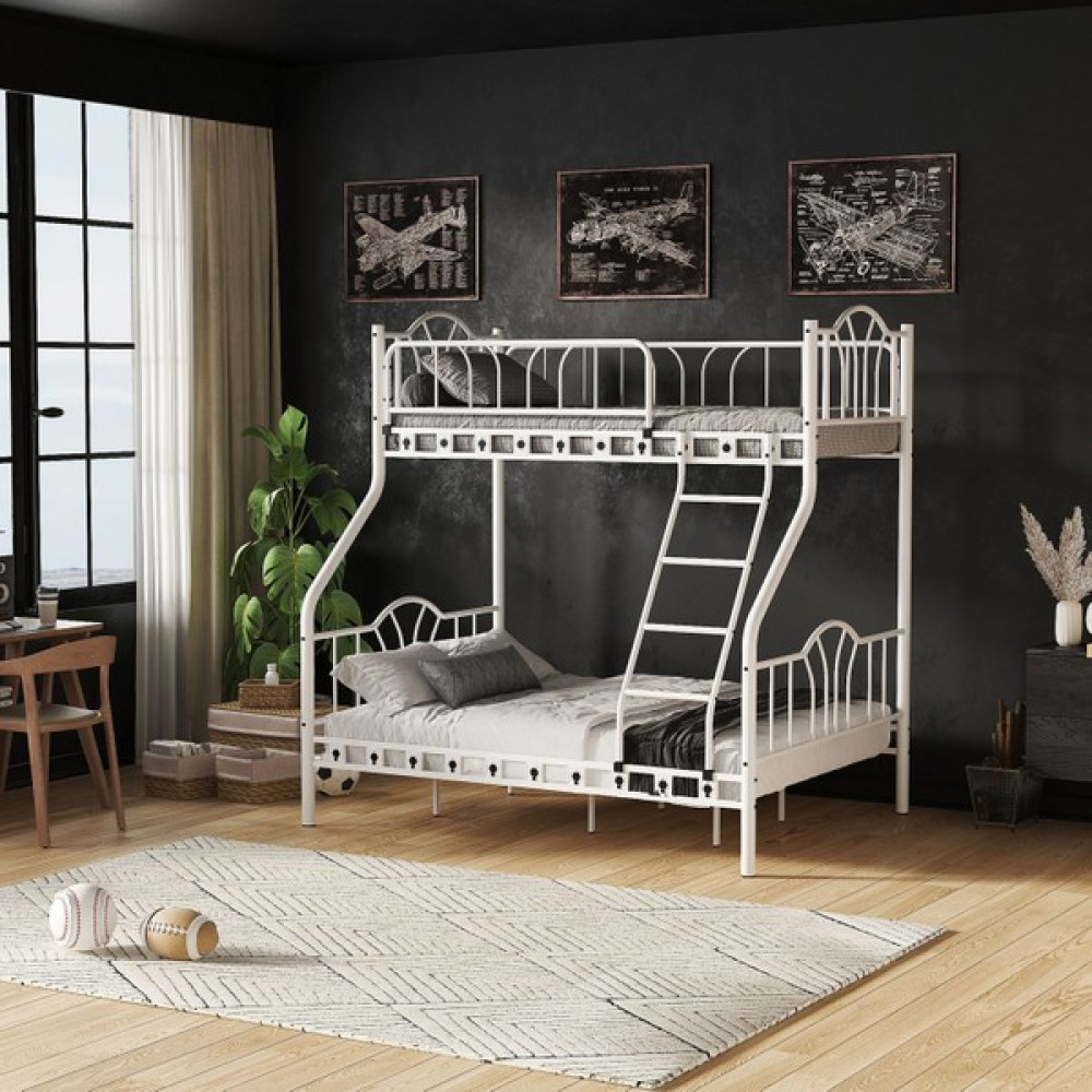 Argimo İmaj 3 Kişilik Ebeveyn 3'lü Metal Ranza 90x190 & 140x190 - 190 x 140 cm - Beyaz Ranza Fiyatı