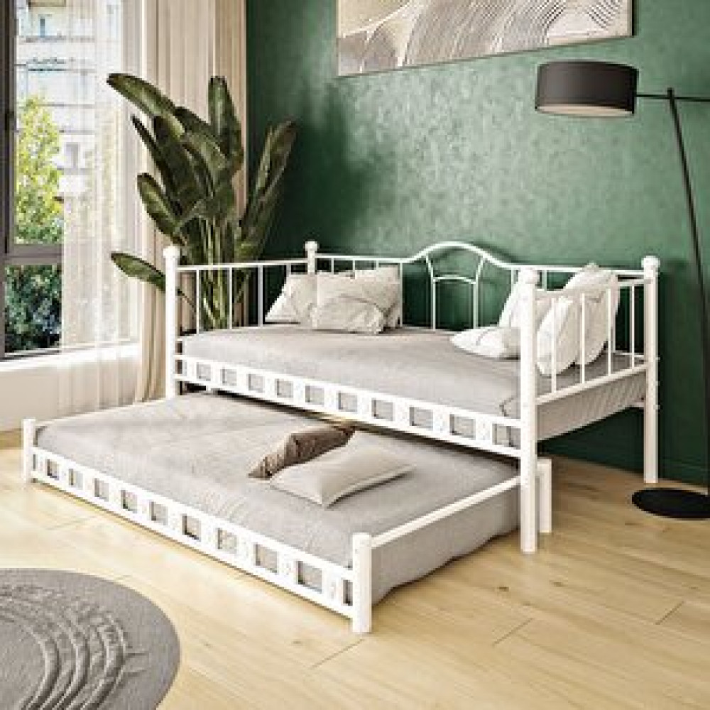 Argimo Kamelya Yavrulu Daybed Sedir Beyaz Karyola 90x200 90x200 cm Karyola Fiyatı