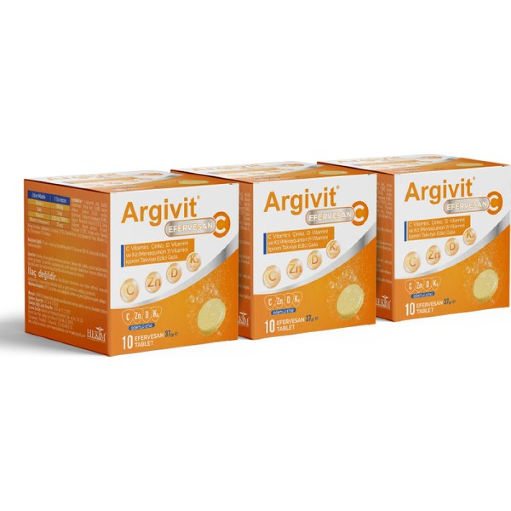 Argivit Efervesan C Tablet 10 Tablet 3'Lü Paket Sporcu Besinleri Fiyatı
