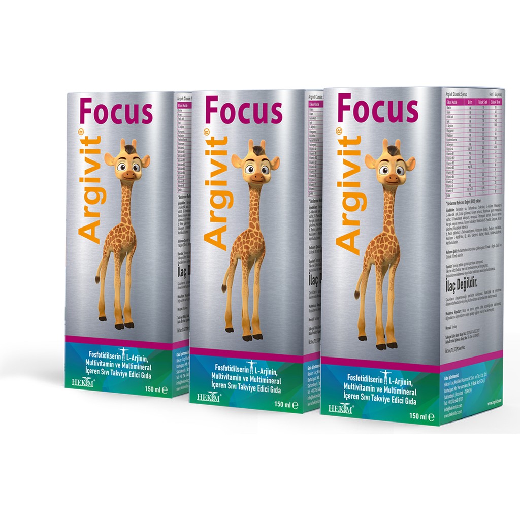 Argivit Focus Şurup 3'lü Paket 150 ml Diğer Fiyatı
