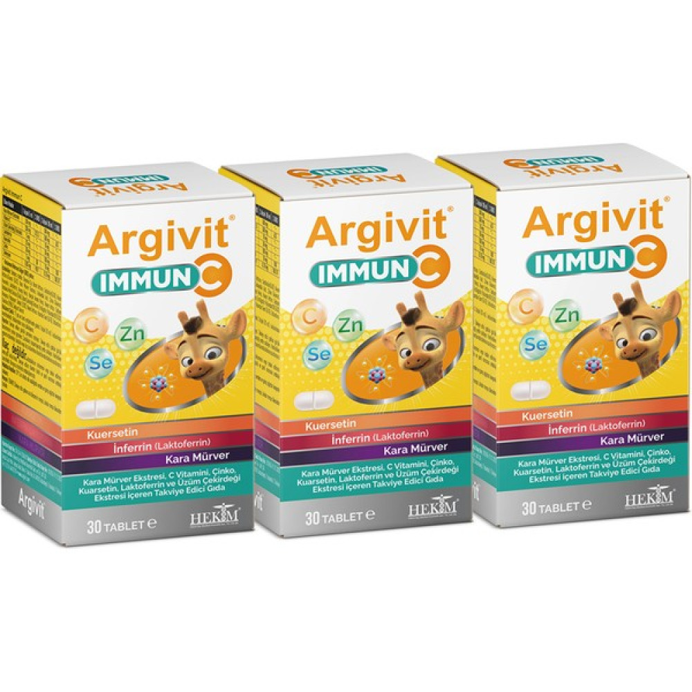 Argivit Immun C Tablet 30 Tablet 3'lü Paket Sporcu Besinleri Fiyatı
