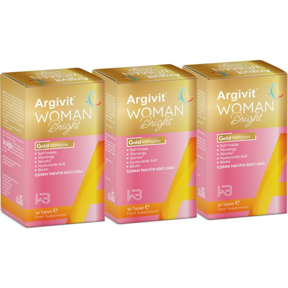 Argivit Woman Brıght Tablet 30 Tablet 3'lü Paket Sporcu Besinleri Fiyatı