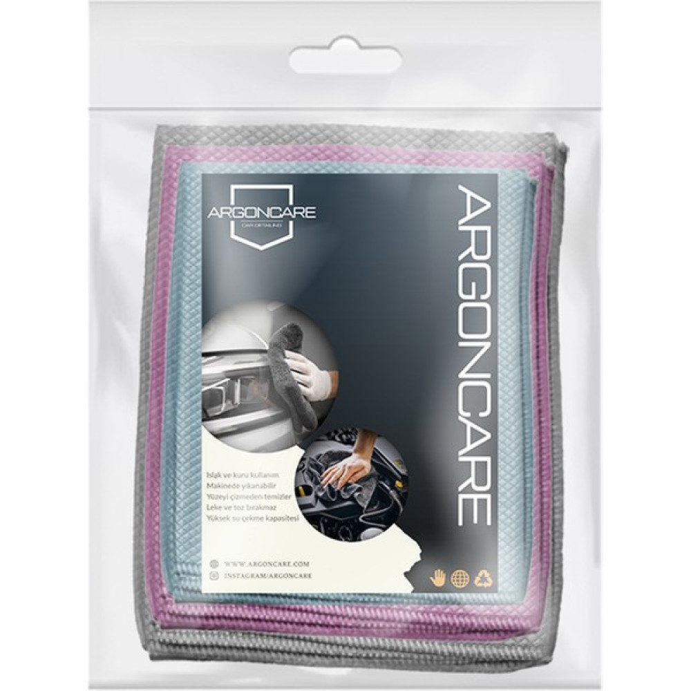 ARGON CARE 3'lü Mikrofiber Sihirli Genel Temizlik Bezi 50X70CM Oto Bakım Bezleri Fiyatı
